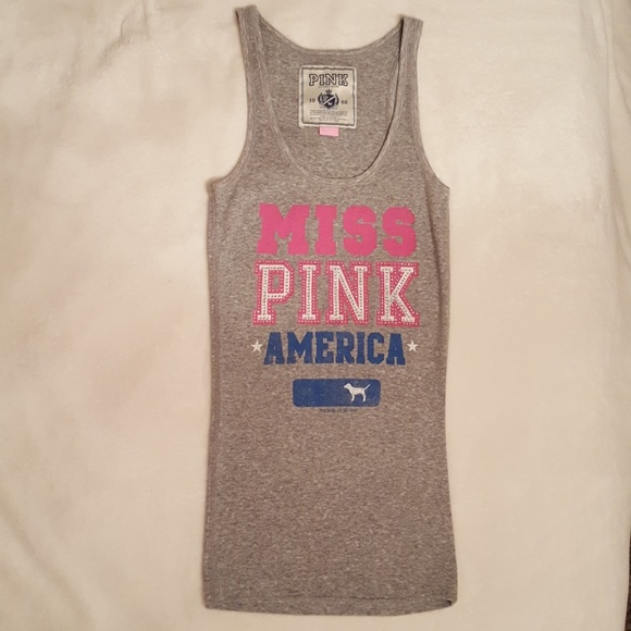 PINK Victoria's Secret Tops - Victoria's Secret PINK rhinestone tank top